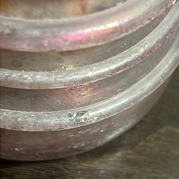 Murano SCAVO island art glass iridescent swirl vase. Ancient Roman style glass - Picture 6 of 8